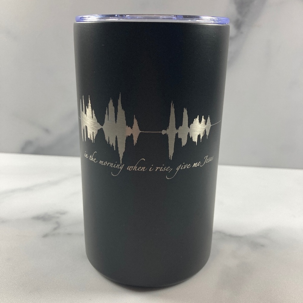 Give Me Jesus Tumbler 12 oz Black Stainless Steel Insulated Christian Travel Mug